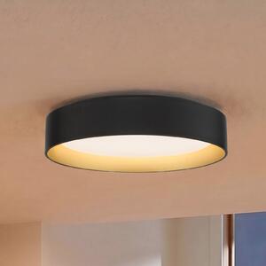 Stropní Lampa Lindby, Gracjan, stmívatelné, Černá, Obývací pokoj, Plast, Moderní