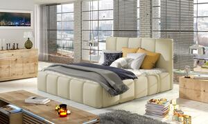 Moderní postel Begie 140x200, béžová eko kůže Soft