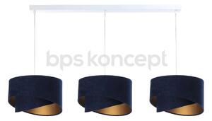 Designová sestava 3 lamp Genova, modrá/zlatá