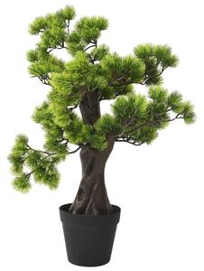 Umělá bonsaj borovice s květináčem 70 cm zelená