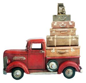 Nástěnná kovová cedule Truck Red - 48*1*50 cm