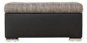Taburet s úložným prostorem, černá/šedá (tiguan109/berlin01)