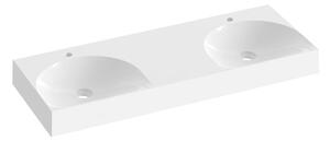 Dvojumyvadlo Ravak Lite 120x45 cm otvor pro baterii, bez přepadu XJX01212001