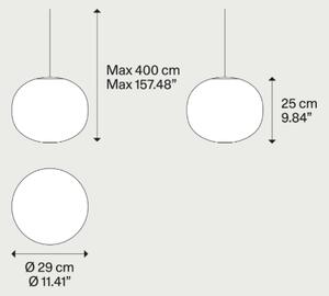 Lodes Designové závěsné svítidlo VOLUM 29, 1xE27, ø 29 cm