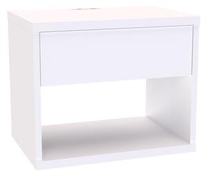 Noční stolek SMART s USB nabíječkou Varianta barvy: Bílá