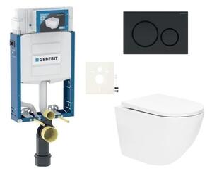 Závěsný WC set Geberit k zazdění + WC SAT SIKOGEZTOR67S20BL