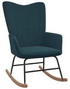 Houpací židle modrá samet