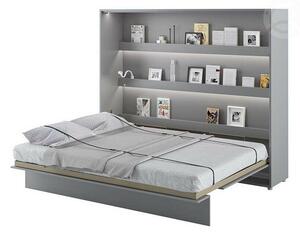 Široká sklápěcí postel dvoulůžko MONTERASSO, 160x200, šedá