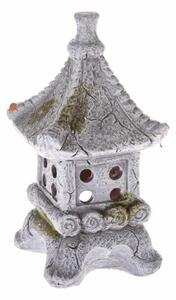 Keramický svícen na čajovou svíčku Pagoda, 11 x 20 x 10,5 cm