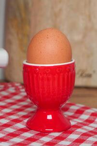 Stojánek na vajíčko porcelánový Love v červené barvě (ISABELLE ROSE)