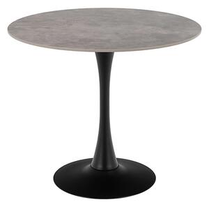 Actona Jídelní kulatý stůl Malta 90 cm šedý/černý