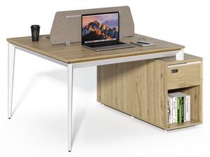 Kancelářská sestava 2 osoby Houseland Profit Max 04 1412 dub/bílá