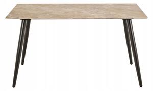 Actona Jídelní stůl Wicklow 140 cm hnědý mramor/černý