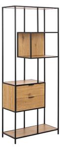 Actona Knihovna SEAFORD II 185 cm dub divoký/černá