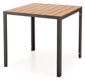 HALMAR Zahradní stůl Fierro 80 cm hnědý/černý