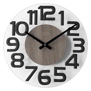 JVD Luxusní skleněné nástěnné designové hodiny JVD HT098.3
