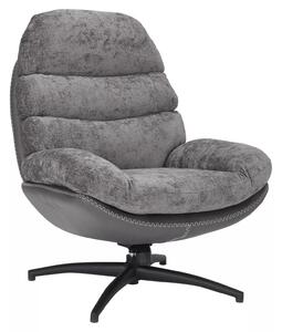 Signal Otočné designové lounge křeslo GISELLE šedé