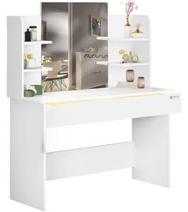FurniGO Toaletní stolek Lucia 140x110x40 cm - bílý