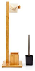 Blumfeldt WC garnitura, včetně toaletního kartáče, 23 × 74 × 19,5 cm, odolná proti vlhkosti, bambus