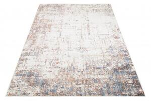 Makro Abra Kusový koberec MIA 5217A Abstraktní moderní krémový tmavě modrý Rozměr: 80x150 cm