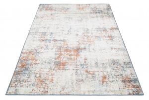 Makro Abra Kusový koberec MIA 5221B Abstraktní moderní krémový tmavě modrý Rozměr: 140x200 cm