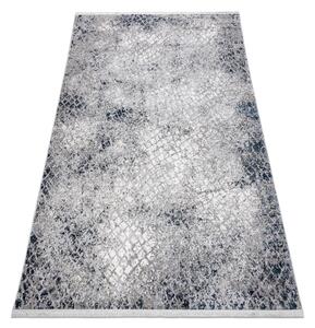 Koberce Łuszczów Moderní koberec REBEC 51117 střapce, dvě vrstvy rouna, recyklovatelná bavlna bavlna, krémový, tmavě modrý 80x150 cm