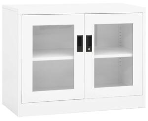 Kancelářská skříň bílá 90 x 40 x 70 cm ocel