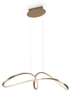 Maytoni Závěsné LED svítidlo CURVE, 42W, d. 92 cm, CRI85 Barva: Zlatá