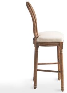Barové židle 2 ks - lněné ratanové | 48x52x123 cm