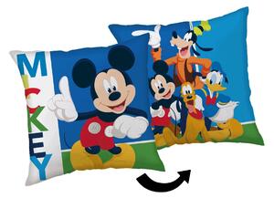 Licenční polštářek s motivem Mickeyho a jeho přátel. Jedna strana Mickey a na druhé straně Mickey a jeho přátelé. Rozměr polštářku je 35x35 cm