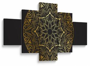 Obraz zlaté abstrakce (125x70 cm)