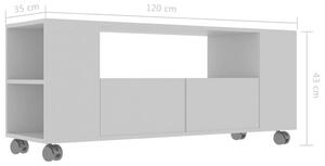 TV stolek Medina - dřevotříska - 120 x 35 x 43 cm | šedý