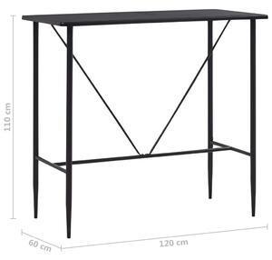Barový stůl Covello - MDF - 120x60x110 cm | černý