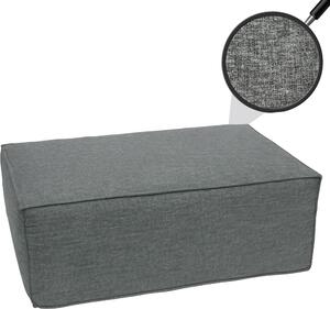 Otoman/písluenství k pohovce HWC-O54, podnoka pod nohy chaise longue, látka/textil 300g/m² 38x97x70cm tmav edá