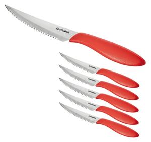 Nůž steakový PRESTO 12 cm, 6 ks, červená