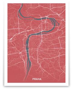 Obraz mapa Praha – silnice – mnoho variant i materiálů