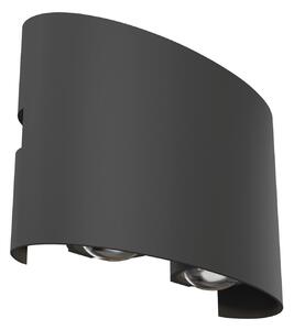 Maytoni Venkovní nástěnné LED svítidlo STRATO, 4W, š. 12 cm, CRI80, IP54 Barva: Šedá