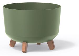 Prosperplast Květináč GRACIA 33,9cm zemitě zelený