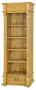 RG701 dřevěná rustikální knihovna z přírodní borovice Drewmax (Povrch přírodní vosk!)