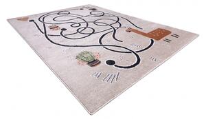 Makro Abra Dětský kusový koberec FUN Lama béžový Rozměr: 120x170 cm