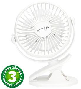 Malý USB ventilátor Fune s klipem i samostojný, nabíjecí, 3W, 2 rychlosti, 3 roky záruka