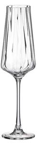 Crystal Bohemia Cettia optic sklenice na sekt 270 ml 6 ks
