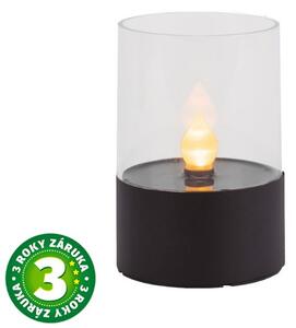 Solární svíčka LED s efektem ohně žluté světlo, 3 roky záruka