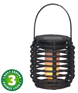 Solární lucerna LED s efektem ohně Ahiler, přenosná, žluté světlo, 3 roky záruka