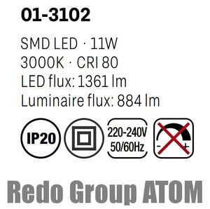 Designové nástěnné světlo ATOM 01-3102/LED 11W/3000K