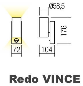Venkovní světlo s čidlem Redo 9455 VINCE /LED 2x 3W