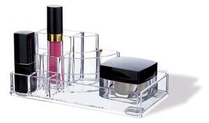 Organizer na kosmetiku a Make-up Compactor - 8 přihrádek, čirý plast
