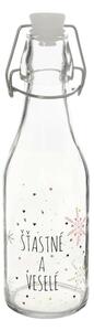 Orion Láhev s klip uzávěrem Vločka červená, 0,29 l, 290 ml