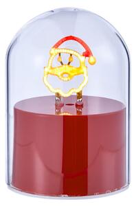 GLOW BALL Neonové světlo Santa 10 cm - červená