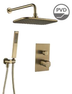 Laveo Sprchový komplet Tores + BOX s podomítkovou baterií - BVT_G01P, zlatá šampaň